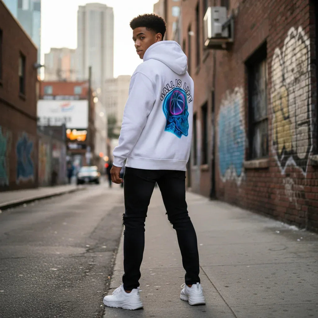 Urban Vibe "Ball Is Life" HigherBlanks Premium Hoodie - Urban Vibe Cloth & Co.