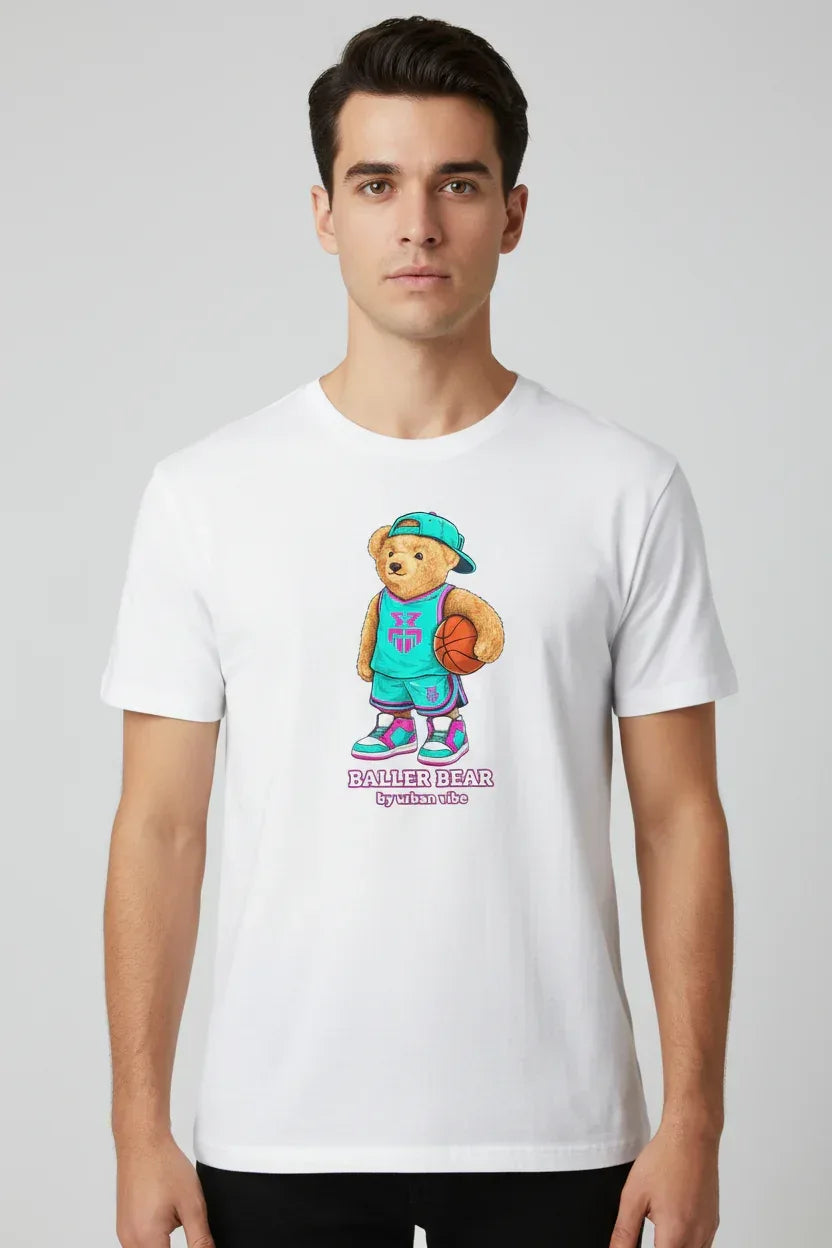 Urban Vibe "BALLER BEAR" HigherBlanks Premium T-Shirt - Urban Vibe Cloth & Co.