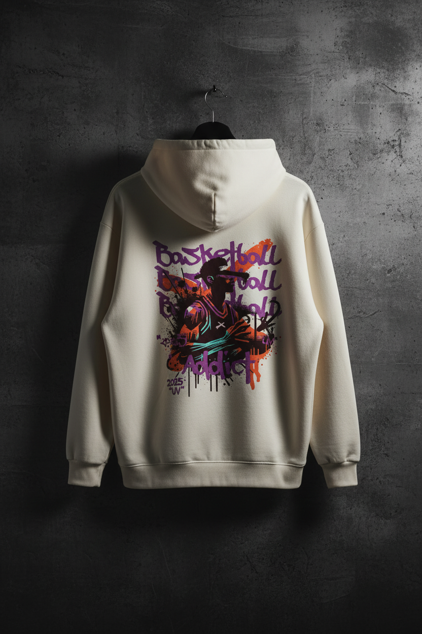 Basketball Addict Hoodie – Mockup
