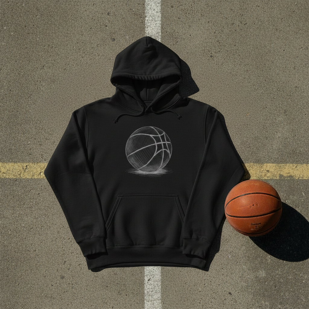 Basketball Stencil Classic Hoodie