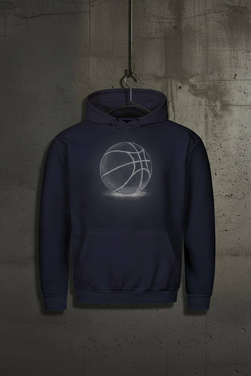 Basketball Stencil Classic Hoodie