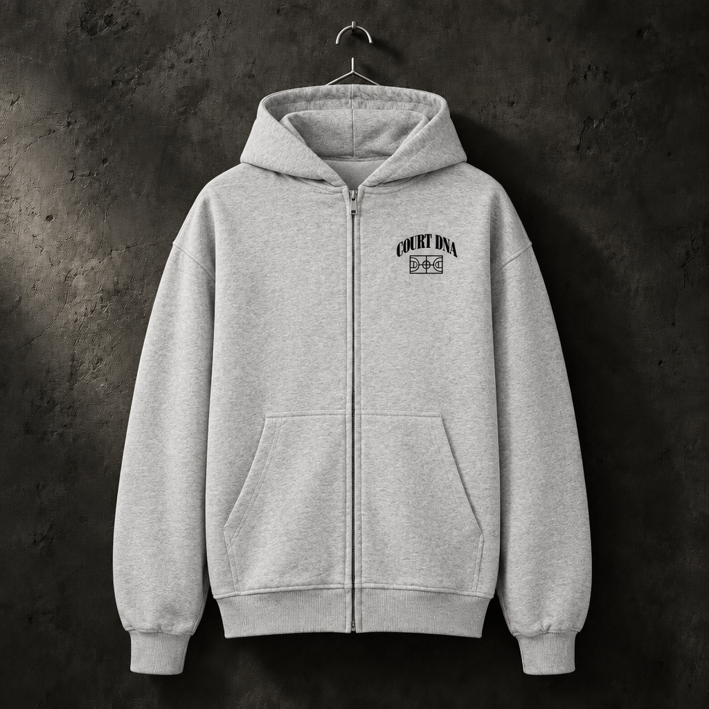 COURT DNA Zipper Hoodie Front-Mockup