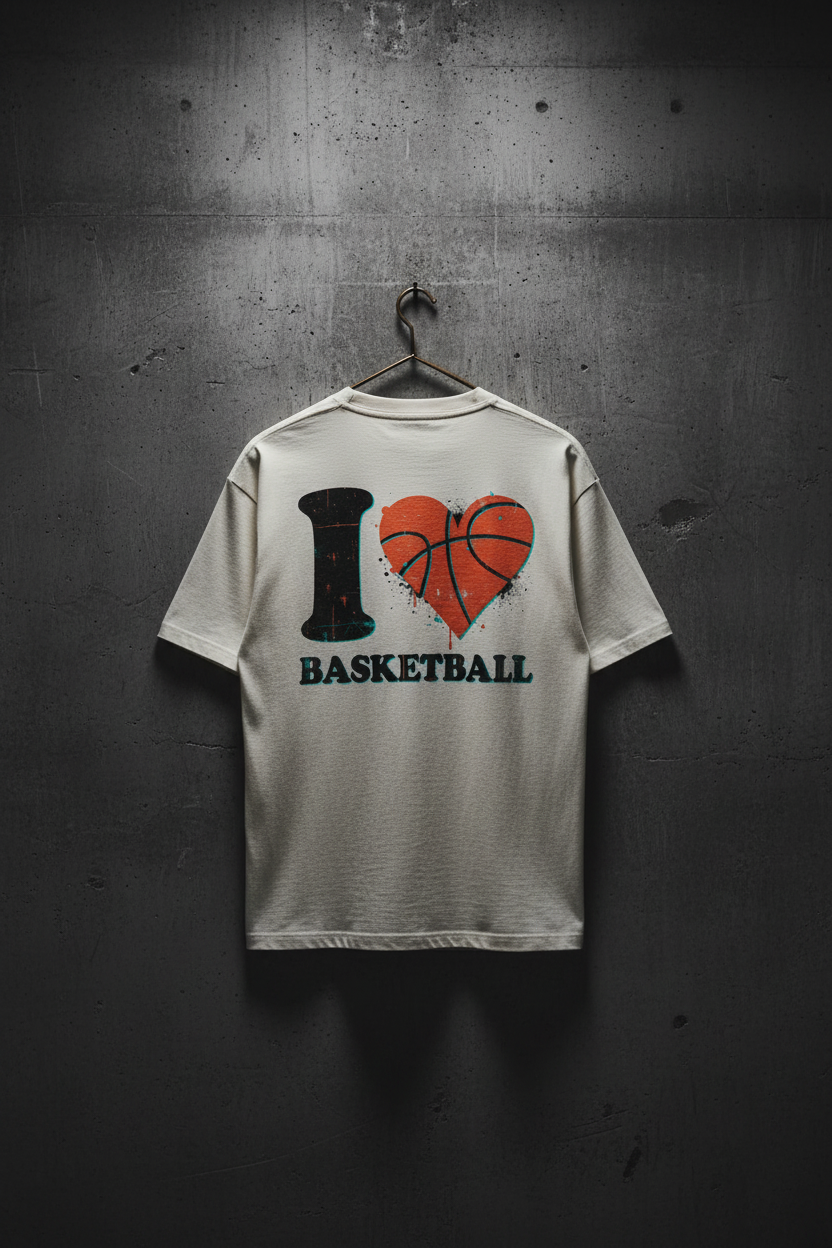 Urban Vibe "I LOVE BASKETBALL" VACANCY Oversized Shirt