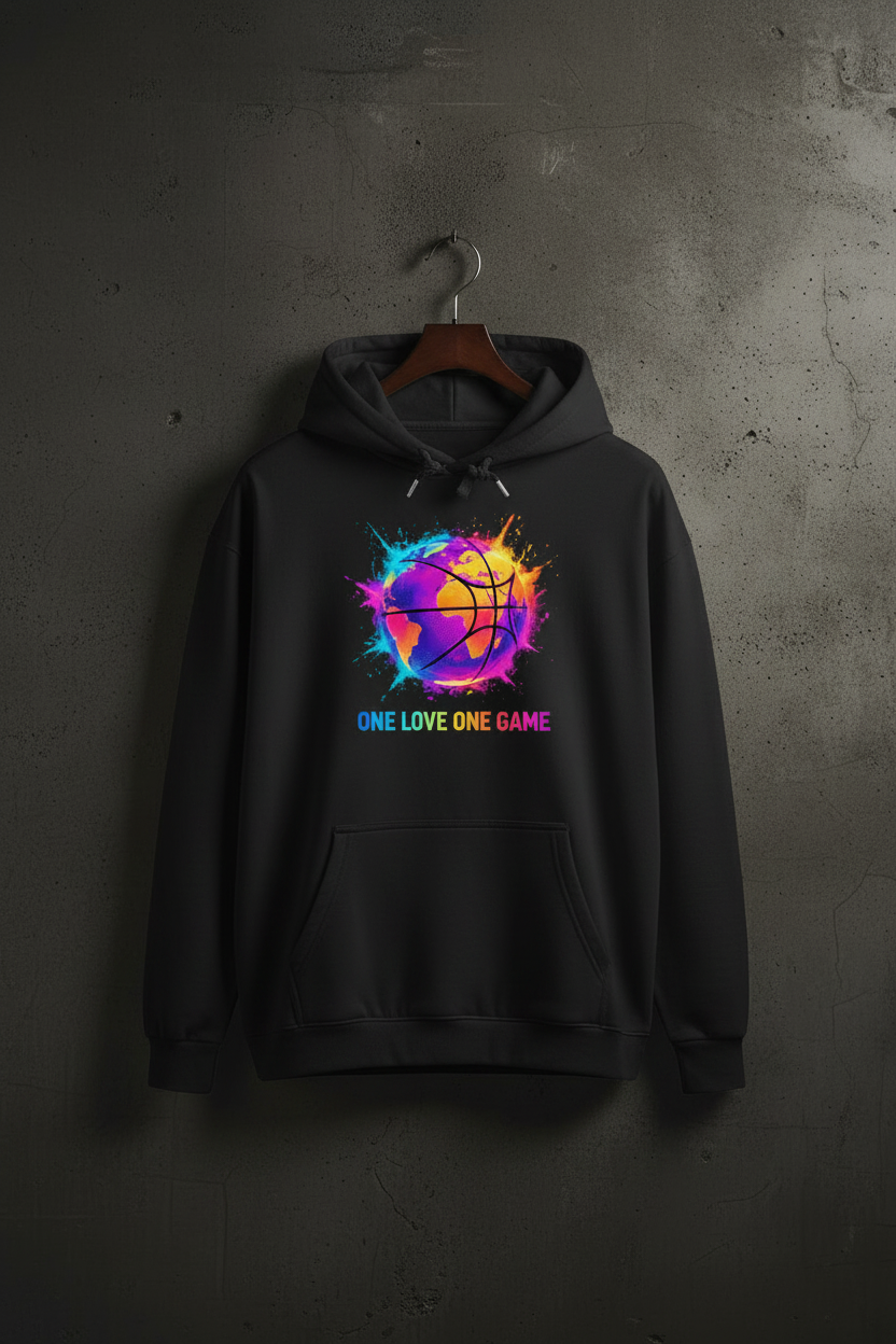 One Love One Game Hoodie – Front Mockup