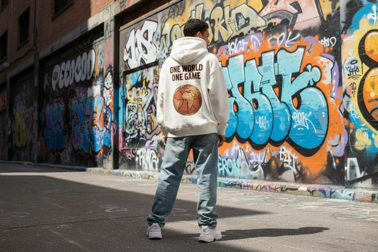 Urban Vibe "ONE WORLD ONE GAME" VACANCY Oversized Hoodie - Urban Vibe Cloth & Co.