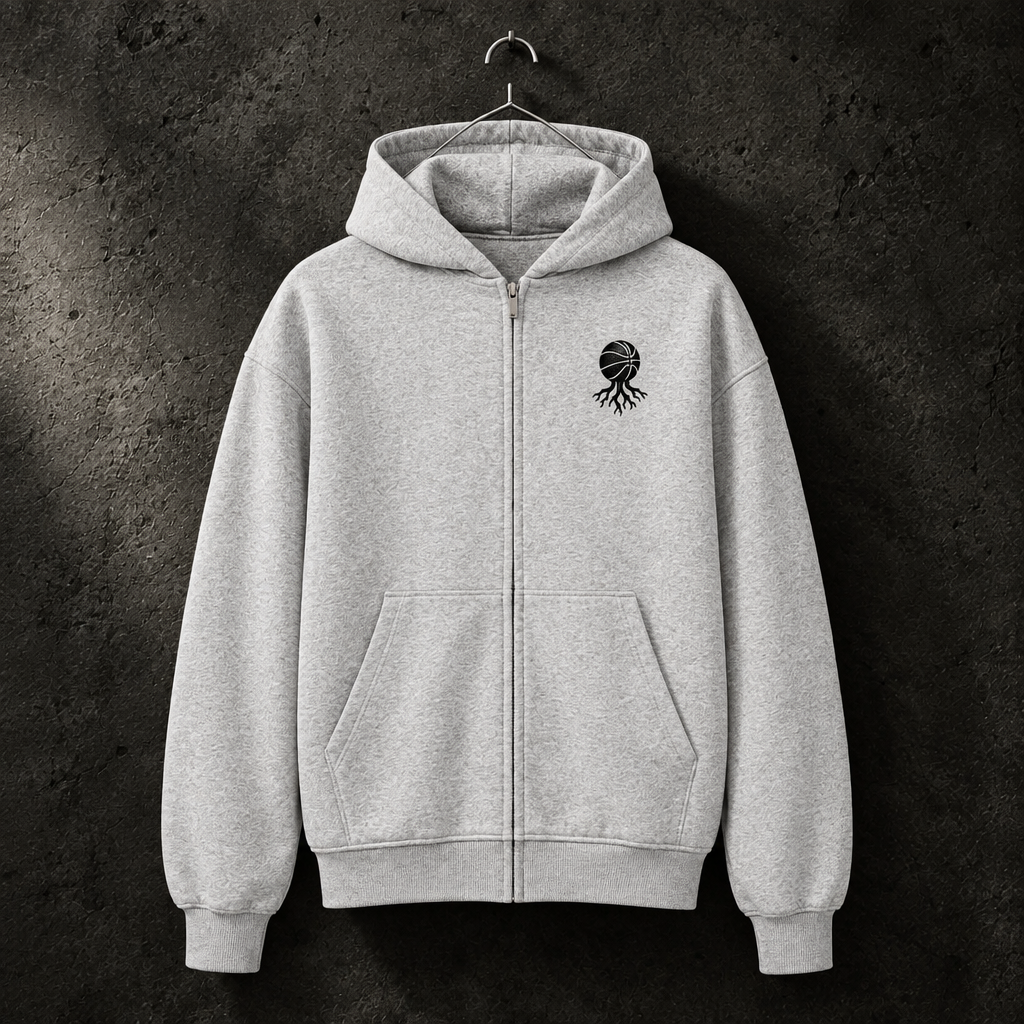 ROOTED IN THE GAME Zipper Hoodie Front-Mockup