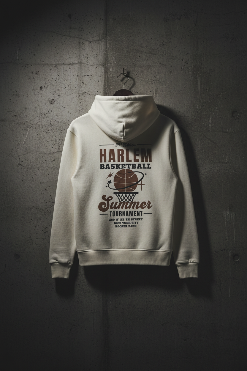 Harlem Basketball Summer Tournament Hoodie | Vintage Basketball Streetwear | Urban Vibe