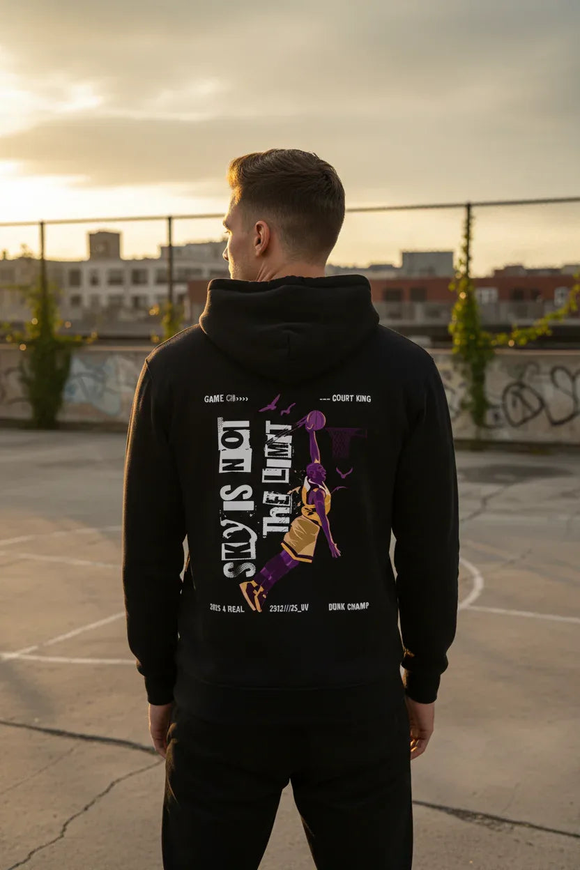 Sky's Not The Limit Black Hoodie Mockup