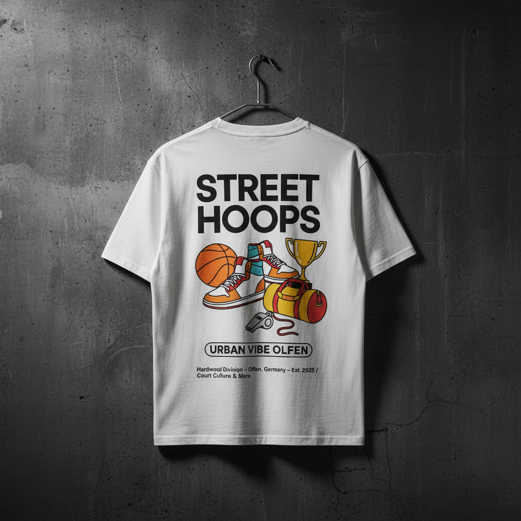 Urban Vibe "STREET HOOPS" VACANCY Oversized Shirt