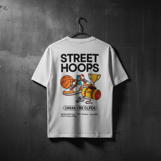 Urban Vibe "STREET HOOPS" VACANCY Oversized Shirt