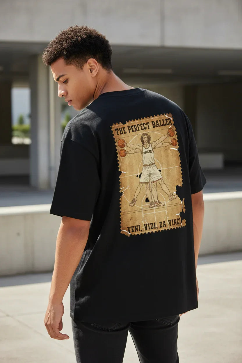 The Perfect Baller Black T-Shirt Mockup