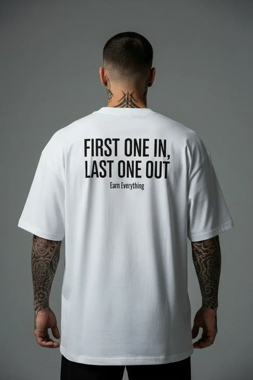 Urban Vibe "FIRST ONE IN, LAST ONE OUT" VACANCY Oversized Shirt - Urban Vibe Cloth & Co.